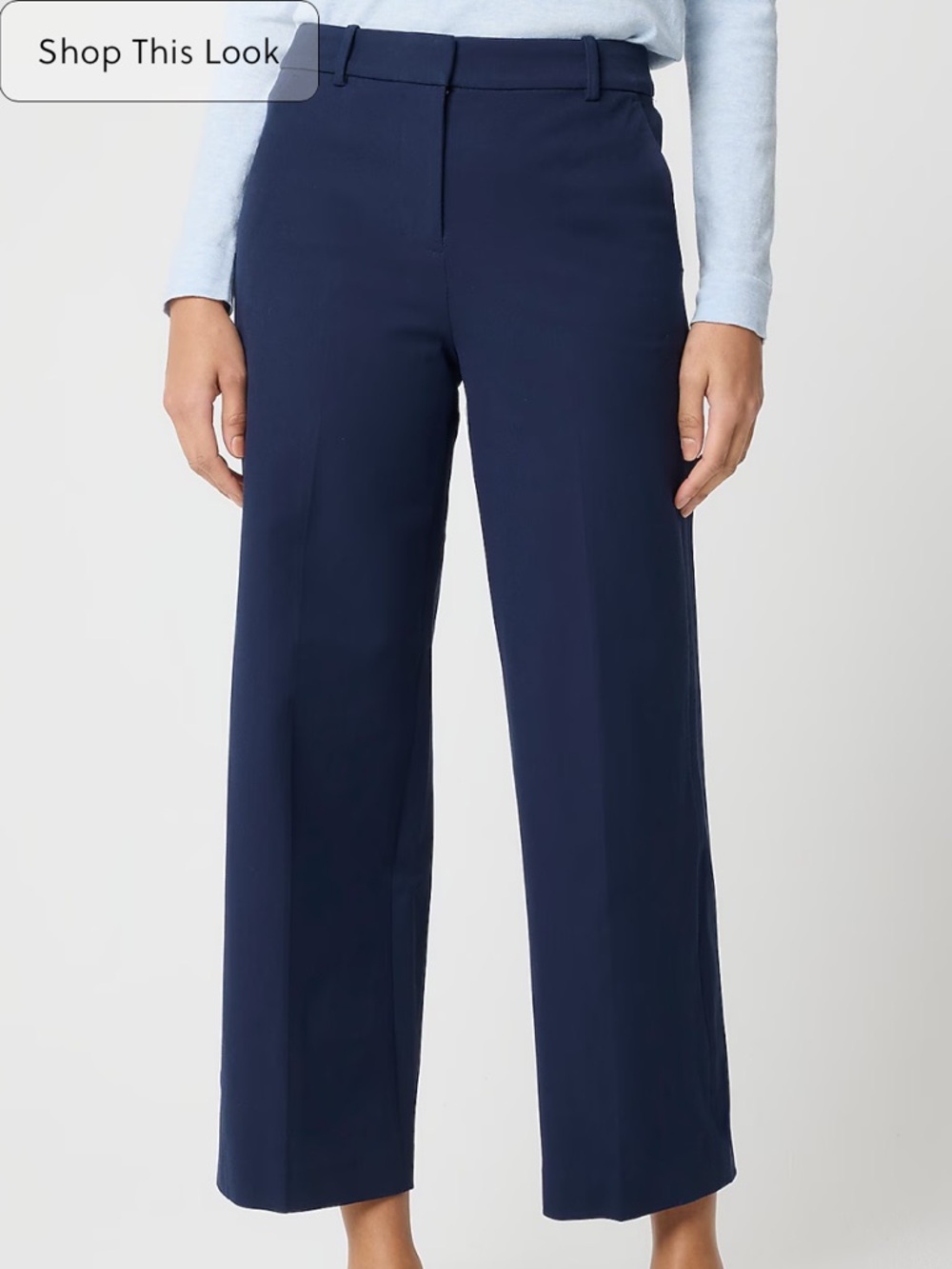 NWT J. Crew Remy Wide-Leg Cropped Pant | Navy | 8